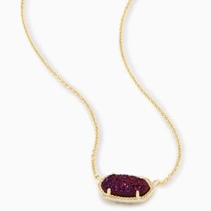Elisa plum drusy necklace